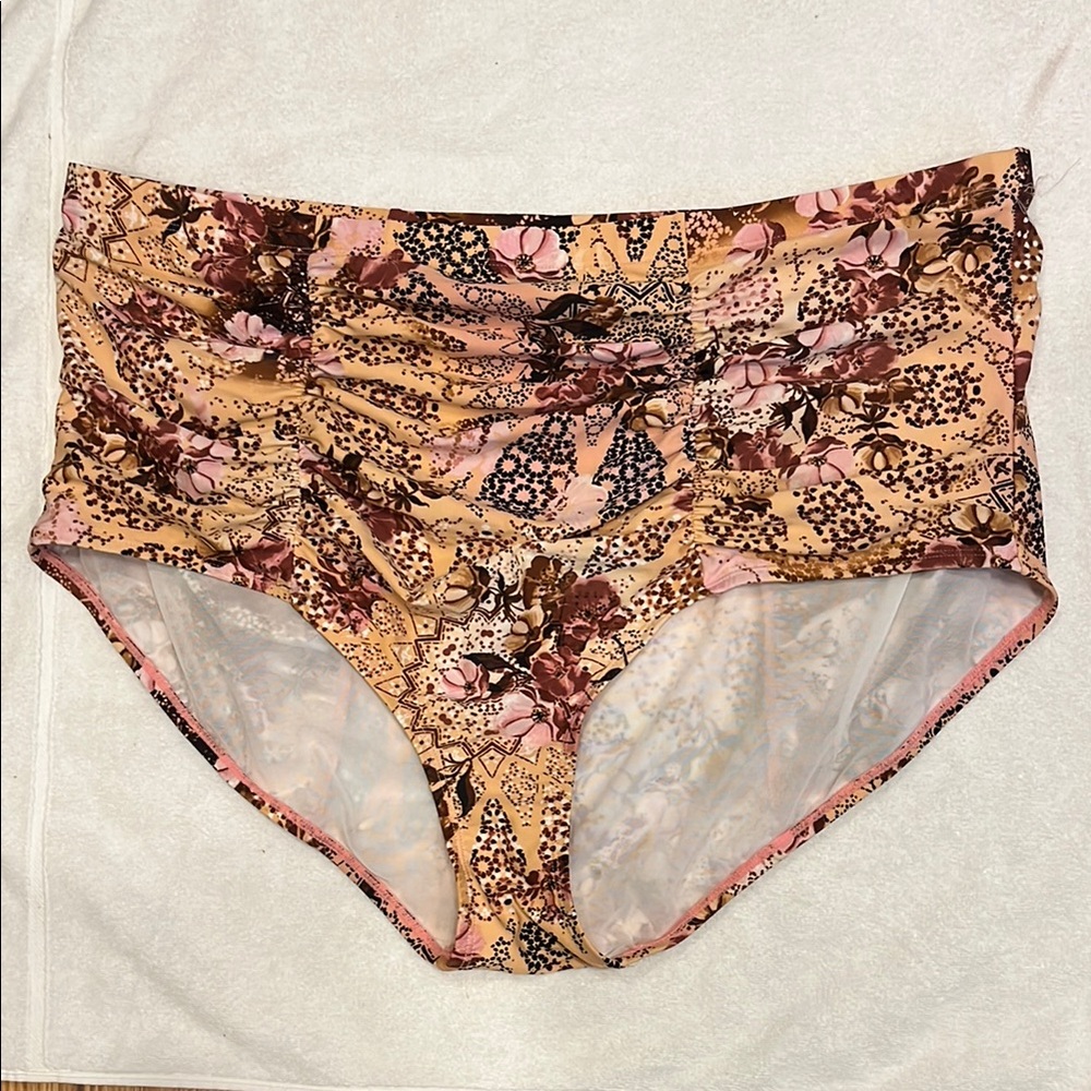 Torrid High Rise Ruched Swim Bottoms - Picture 3 of 6